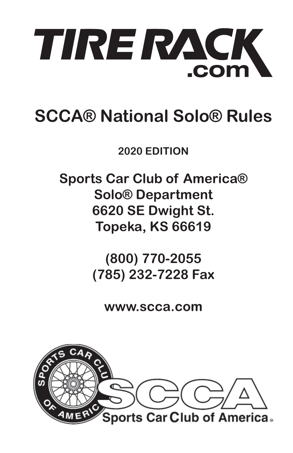 SCCA® National Solo® Rules