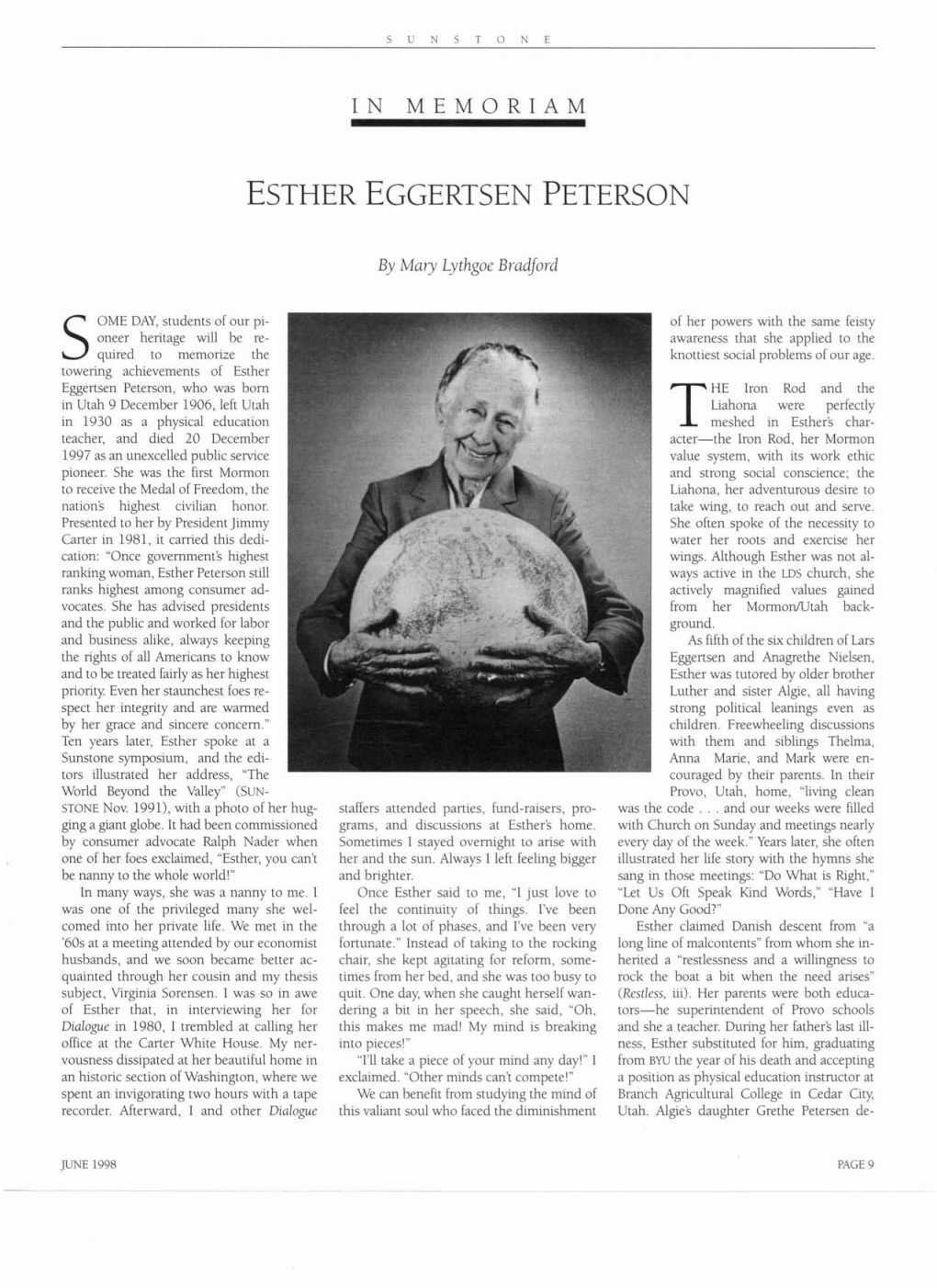 Esther Eggertsen Peterson