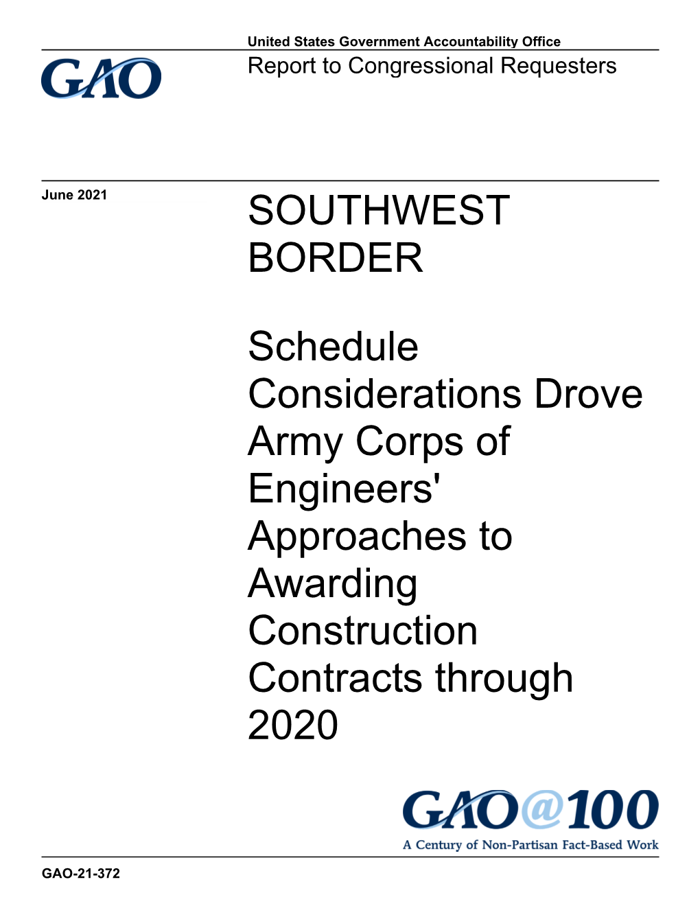 Gao-21-372, Southwest Border