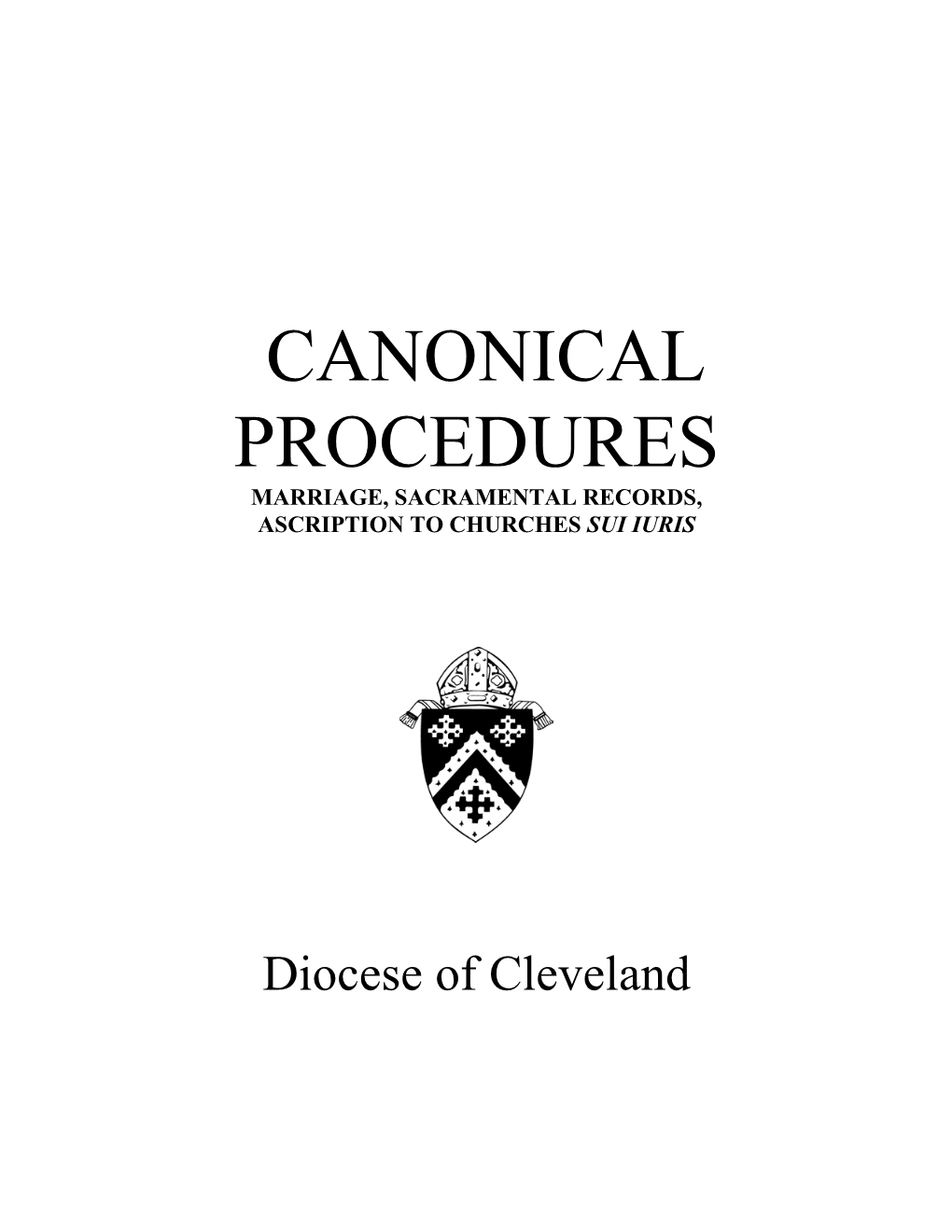 Canonical Procedures