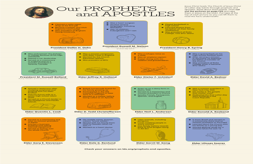 Our PROPHETS and APOSTLES