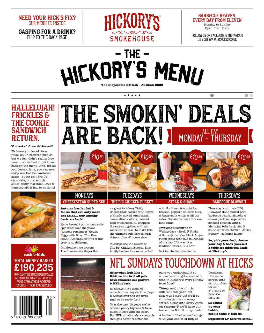 Hickory's Menu