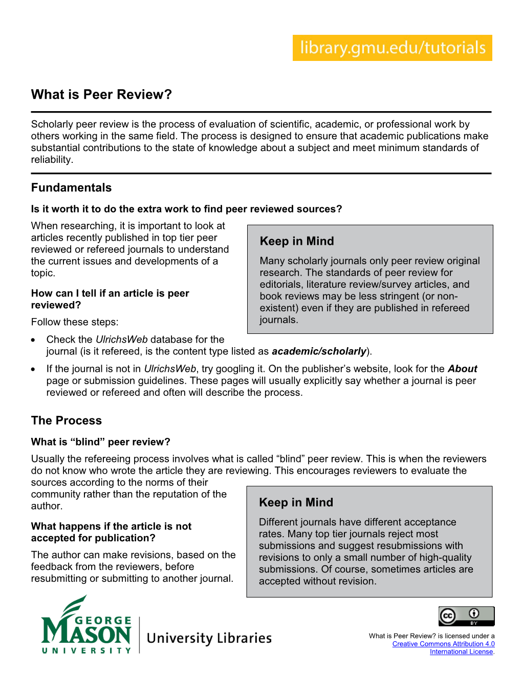 What Is Peer Review?