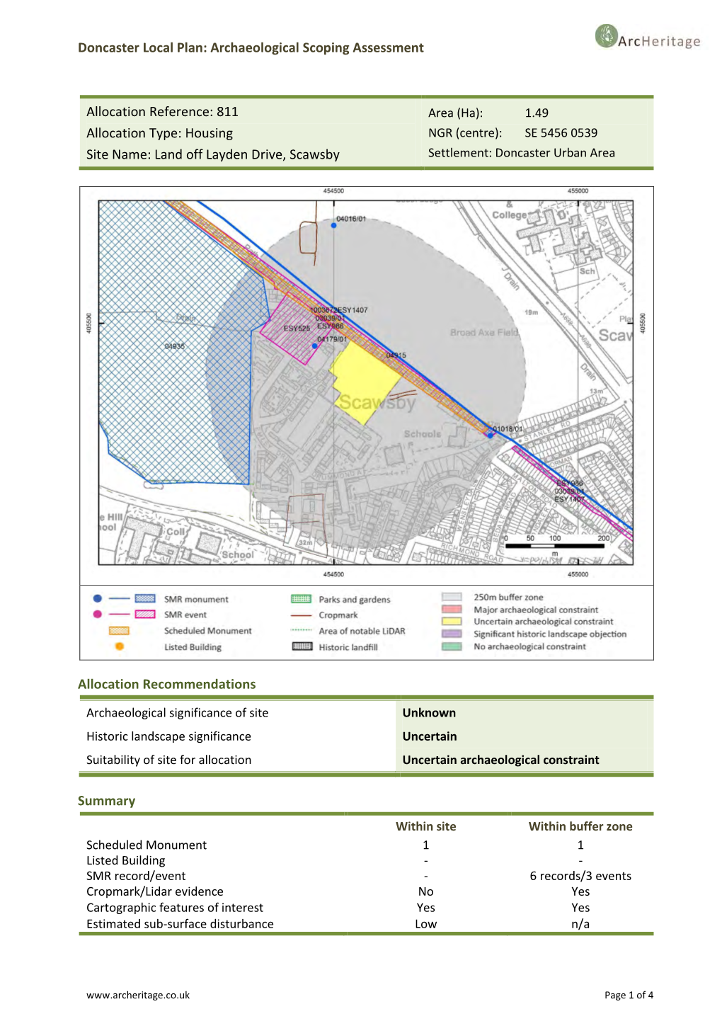 Doncaster Local Plan: Archaeological Scoping Assessment