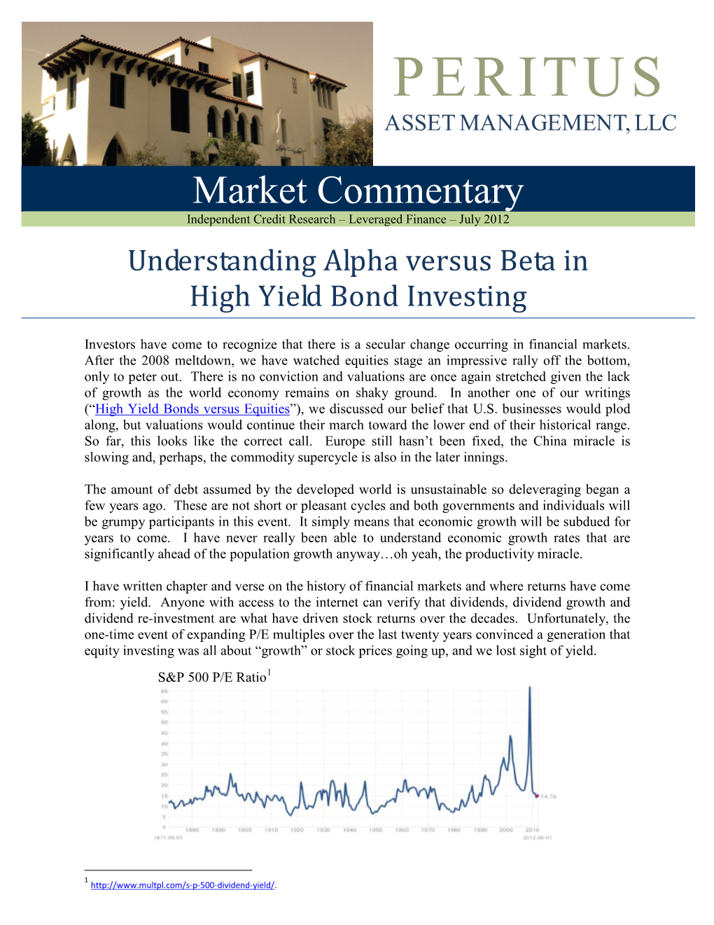 Understanding Alpha Versus Beta in High Yield Bond Investing