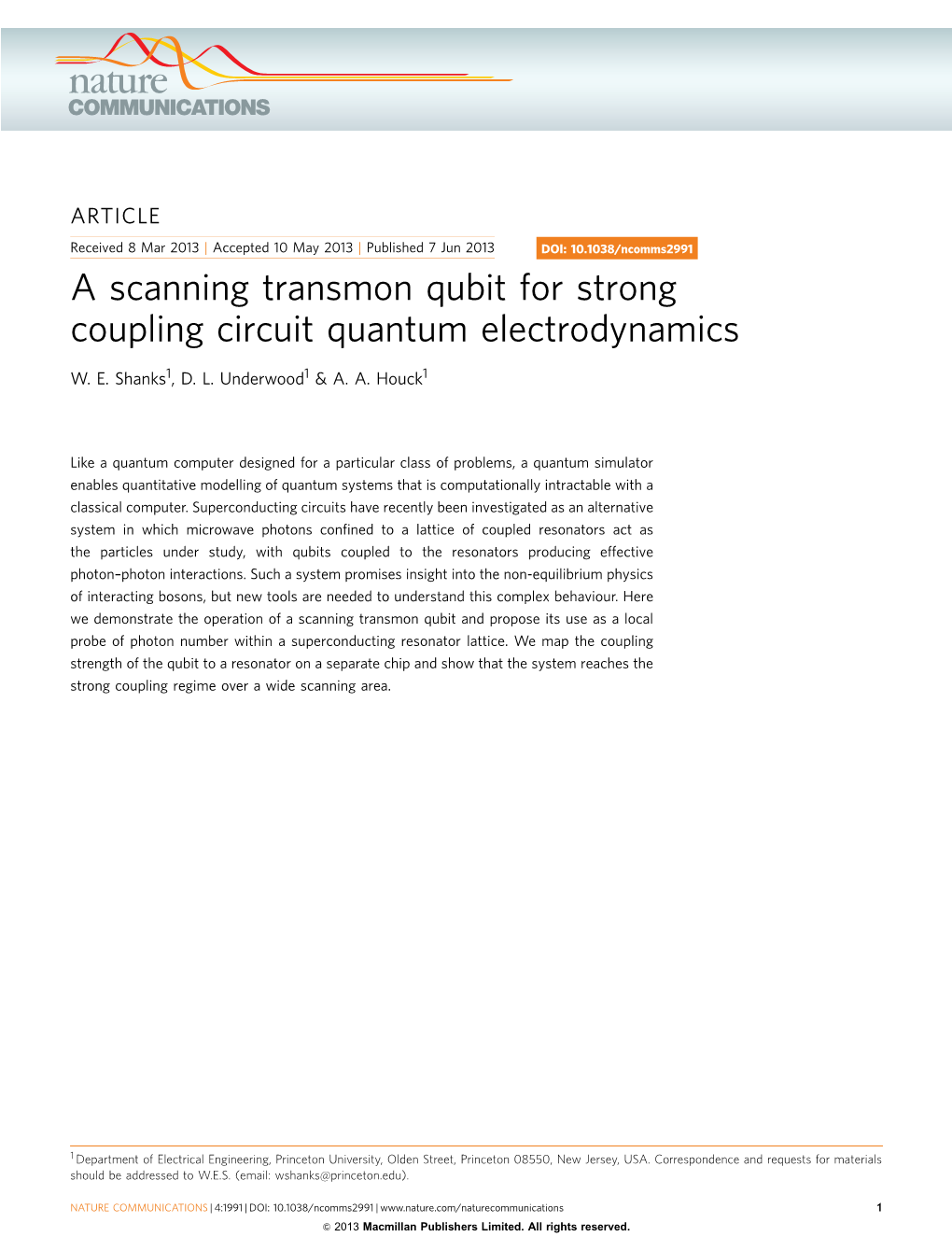 A Scanning Transmon Qubit for Strong Coupling Circuit Quantum Electrodynamics