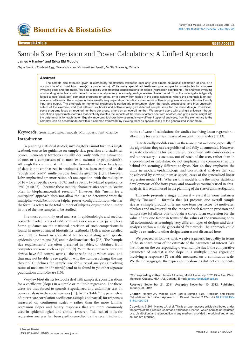 Biometrics & Biostatistics