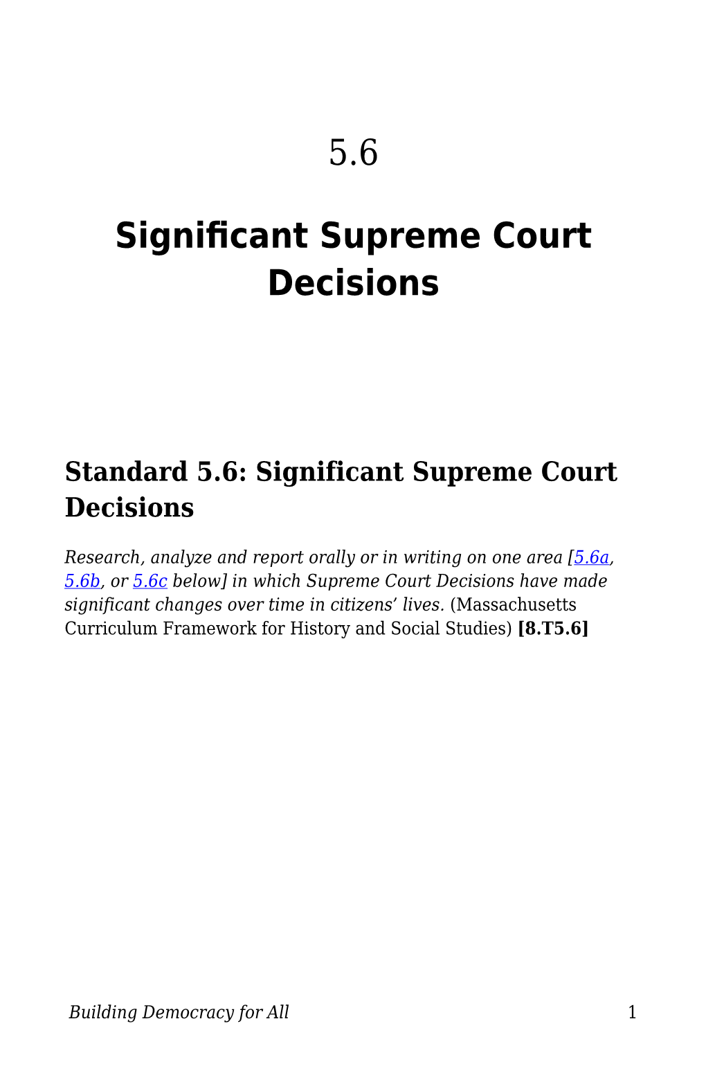 5.6 Significant Supreme Court Decisions