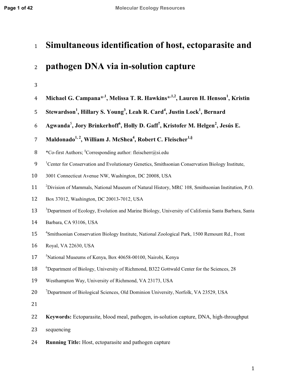 Simultaneous Identification of Host, Ectoparasite and Pathogen DNA Via