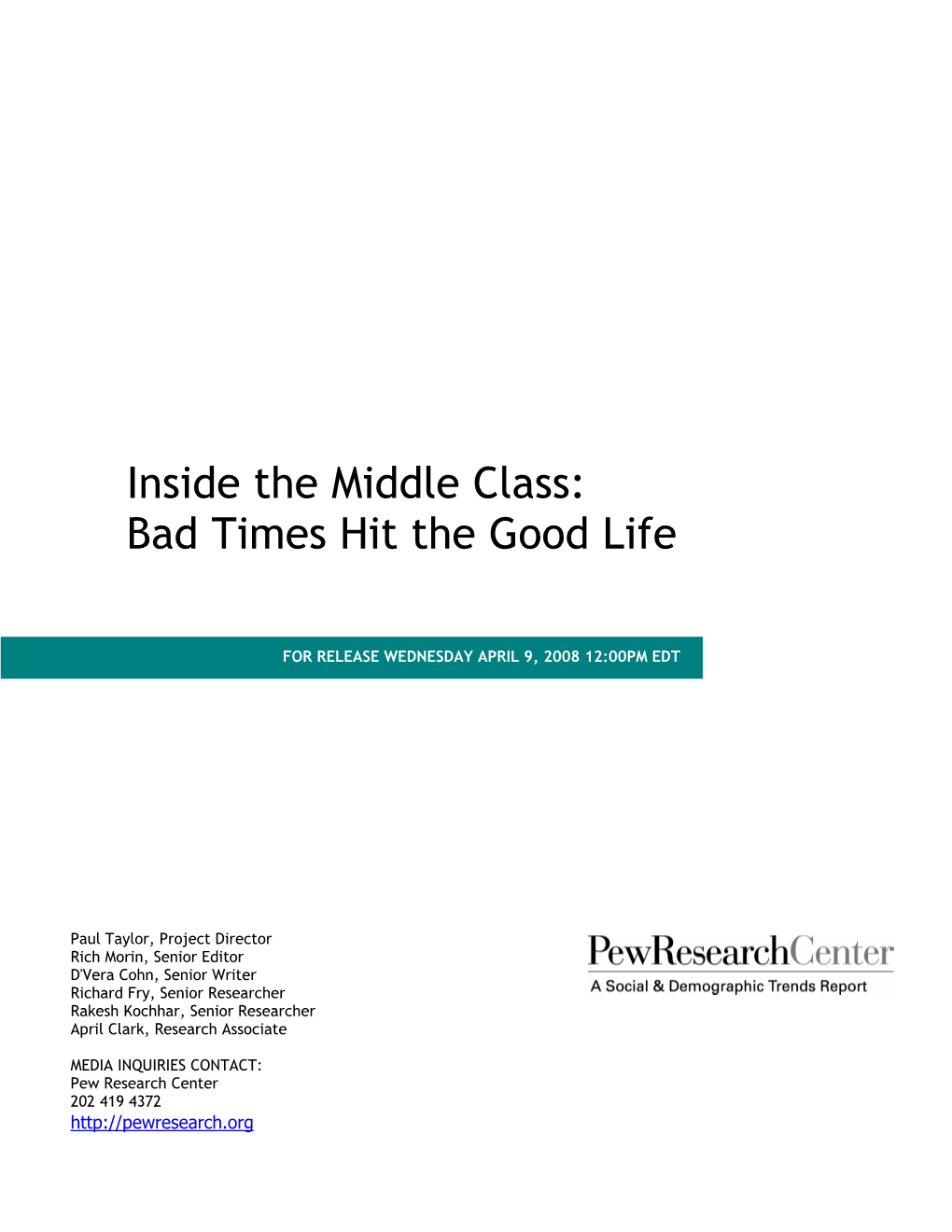 Inside the Middle Class