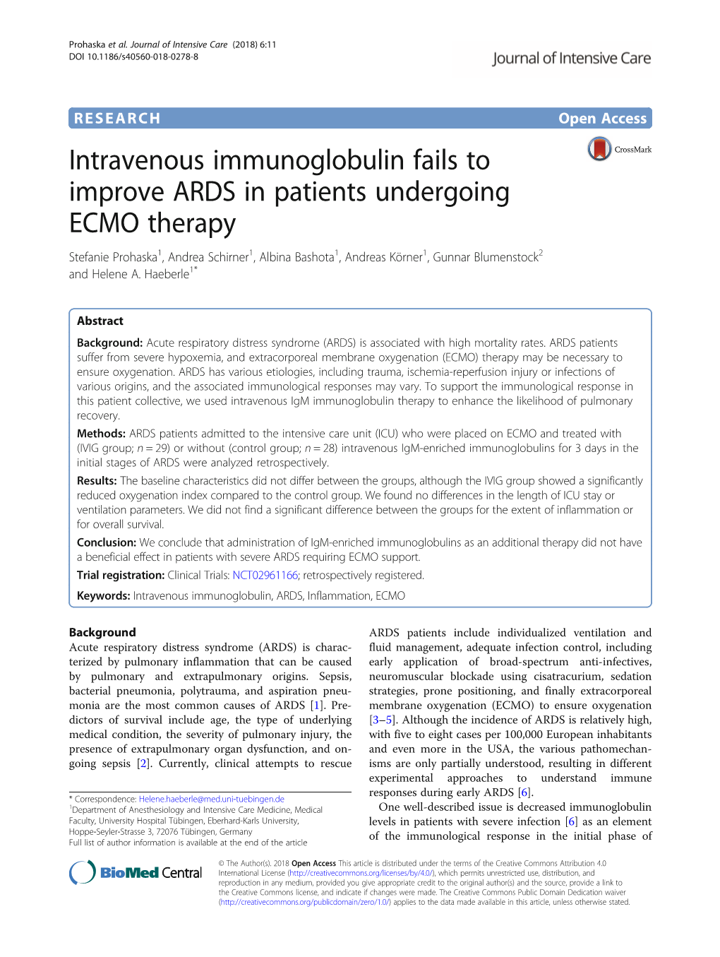 Intravenous Immunoglobulin Fails to Improve ARDS in Patients