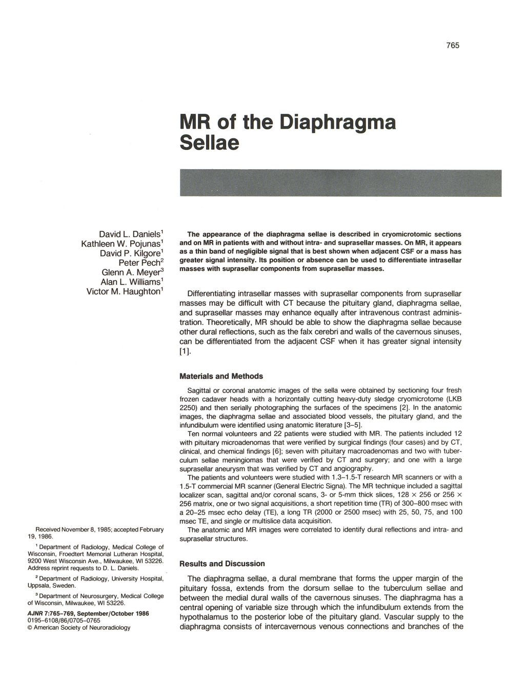 MR of the Diaphragma Sellae