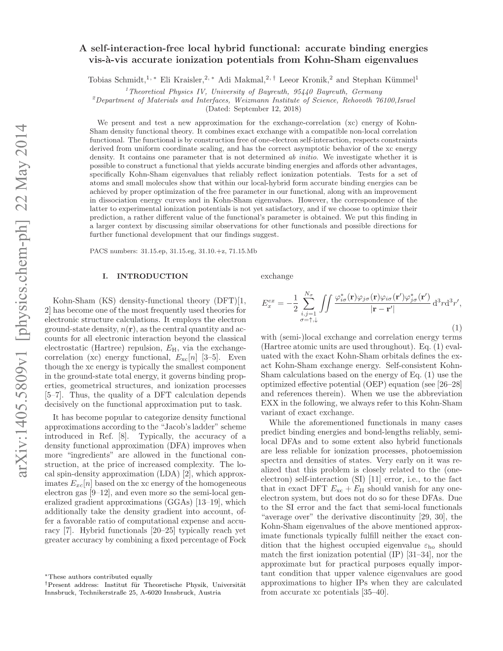 A Self-Interaction-Free Local Hybrid Functional: Accurate Binding