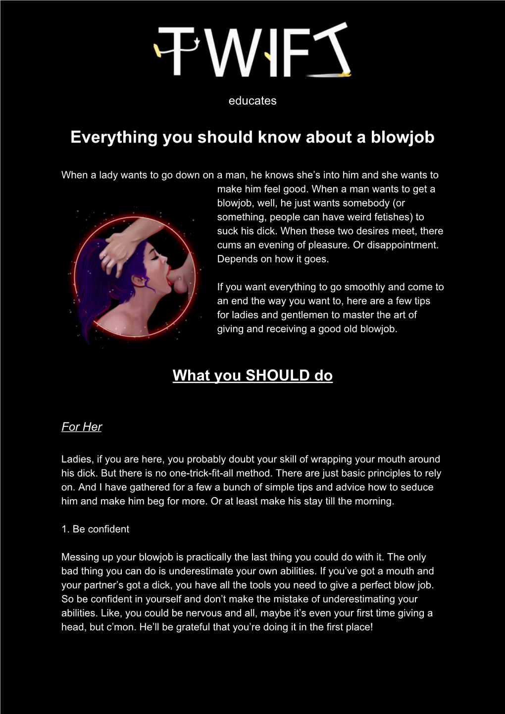 Everything You Should Know About a Blowjob