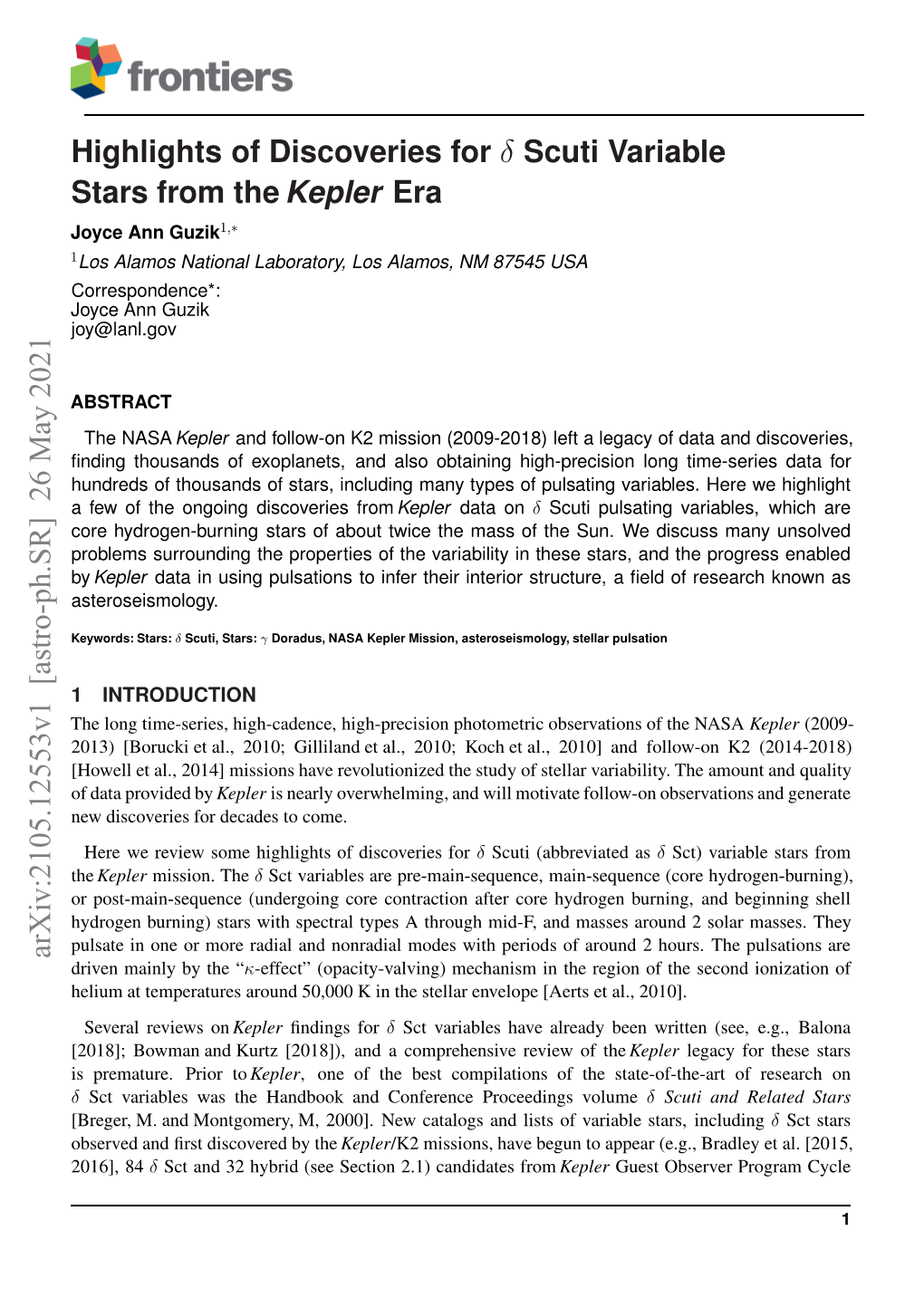 Highlights of Discoveries for $\Delta $ Scuti Variable Stars from the Kepler