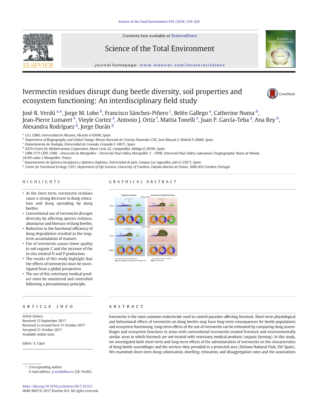 Ivermectin Residues Disrupt Dung Beetle Diversity, Soil Properties and Ecosystem Functioning: an Interdisciplinary ﬁeld Study