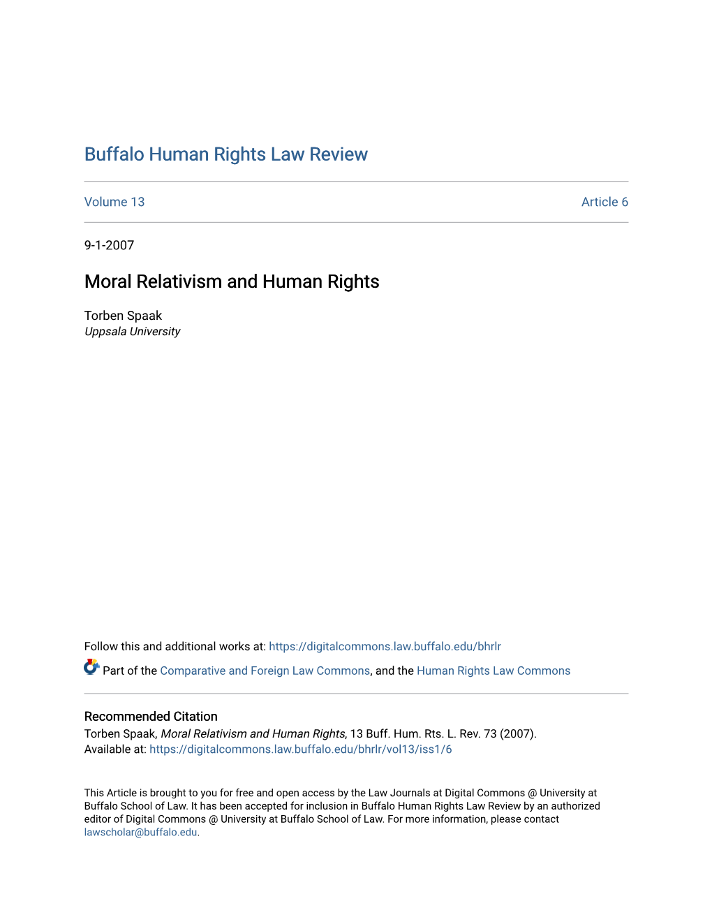 Moral Relativism and Human Rights