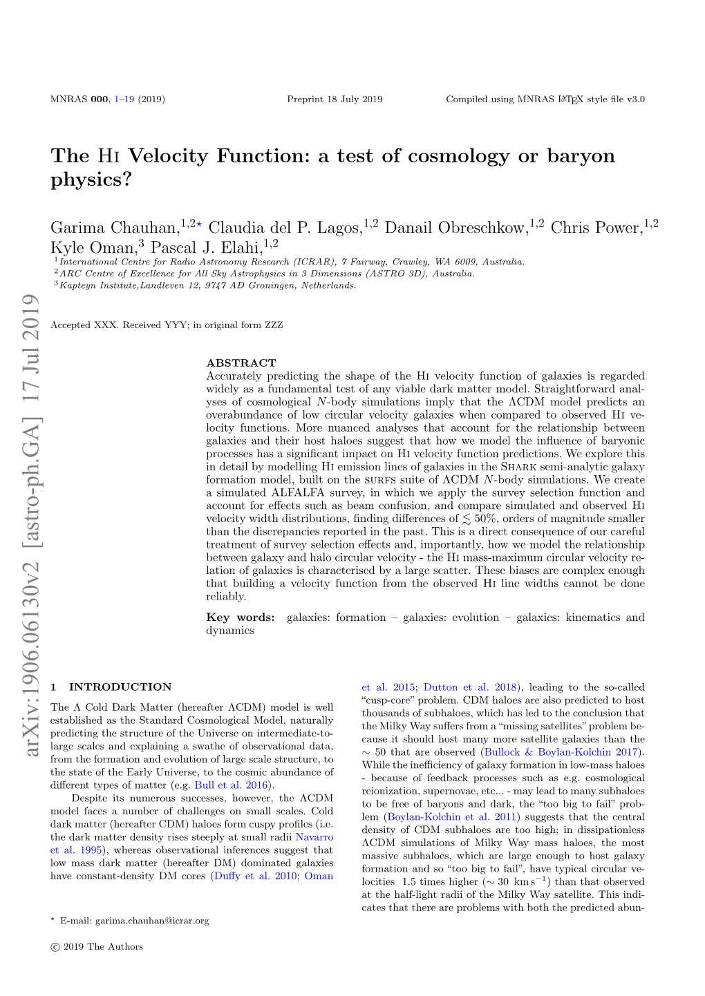 The Hi Velocity Function: a Test of Cosmology Or Baryon Physics?
