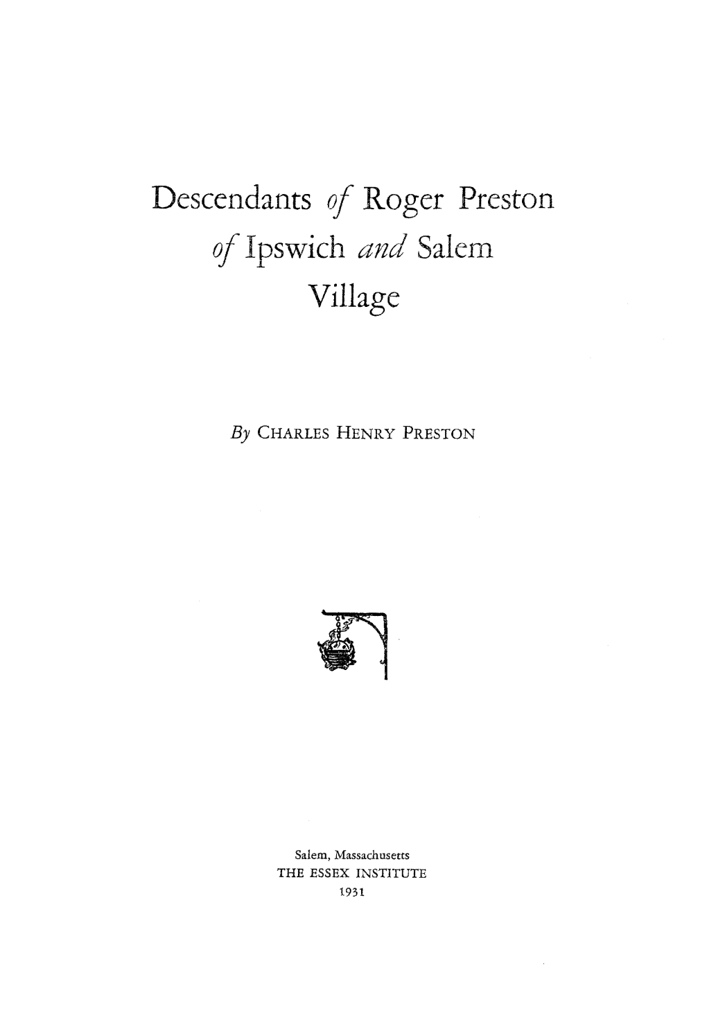 Village by CHARLES HENRY PRESTON