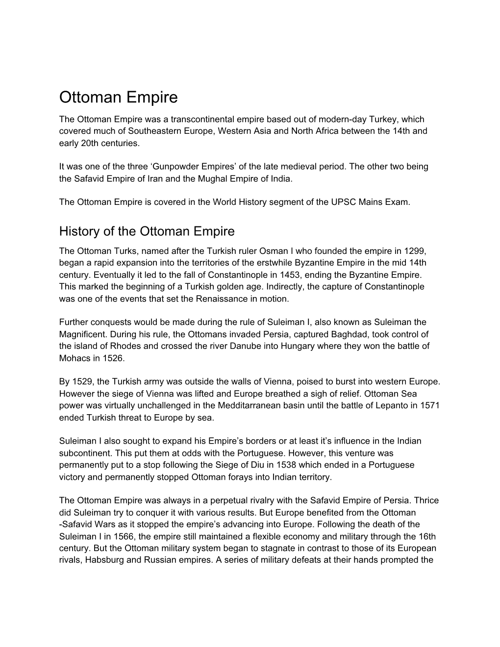 Ottoman Empire