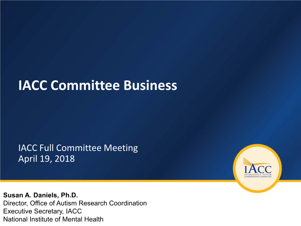 Committee Business