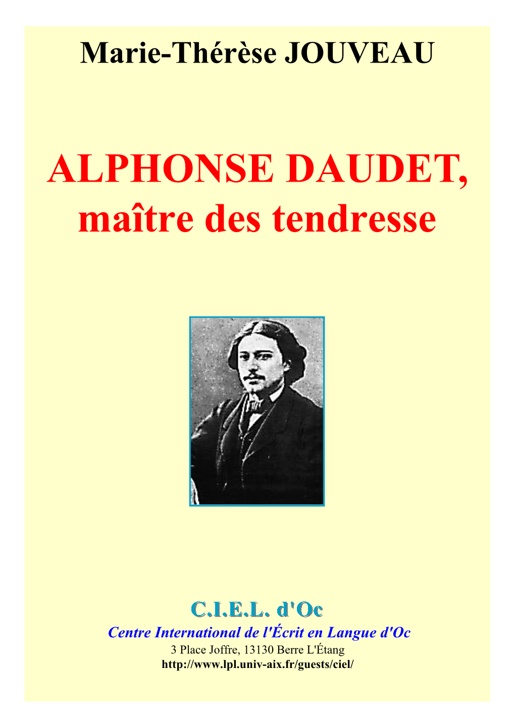 Daudet Maître Des Tendresses