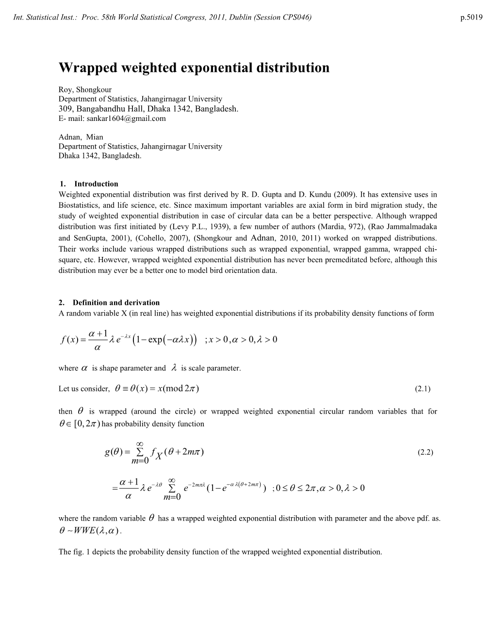 Wrapped Weighted Exponential Distribution