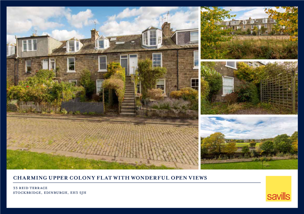 Charming Upper Colony Flat with Wonderful Open Views 33 Reid Terrace Stockbridge, Edinburgh, Eh3 5Jh Charming Upper Colony Flat with Wonderful Open Views