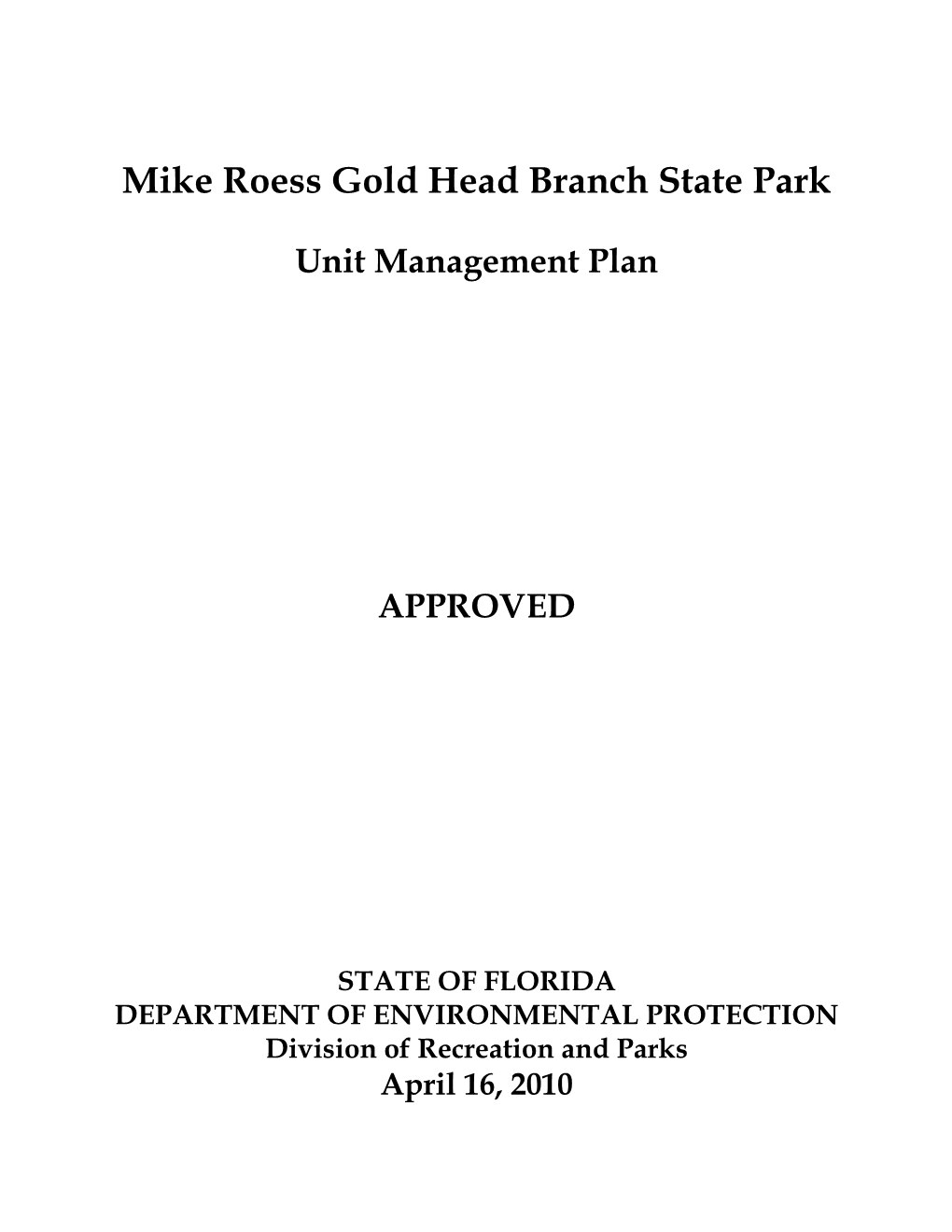 Mike Roess Gold Head Branch State Park