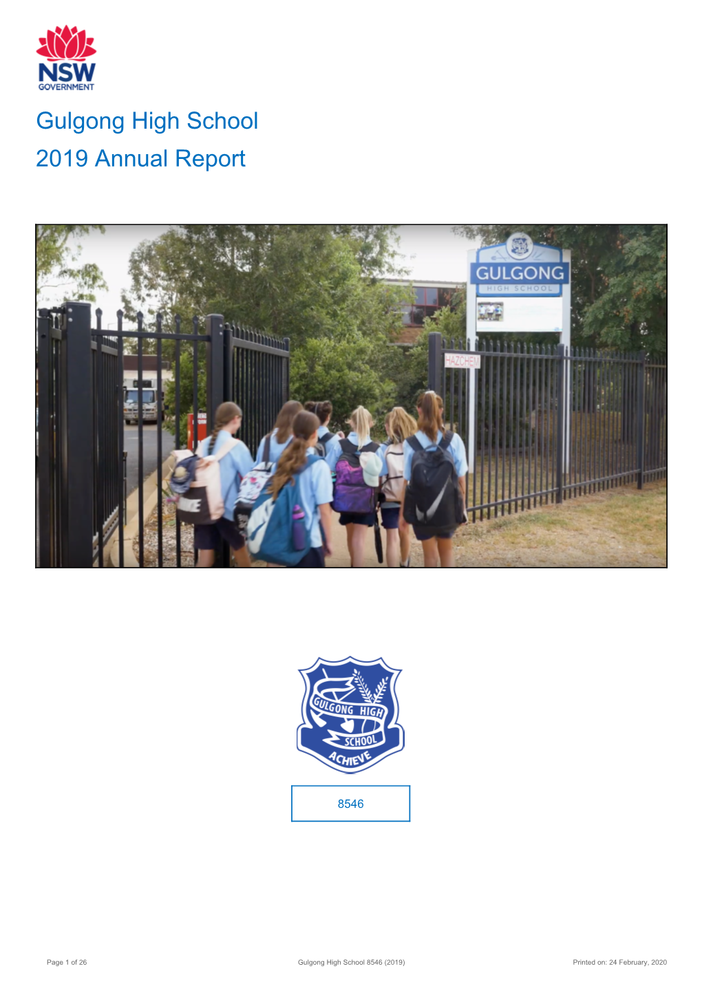 2019 Gulgong High School Annual Report