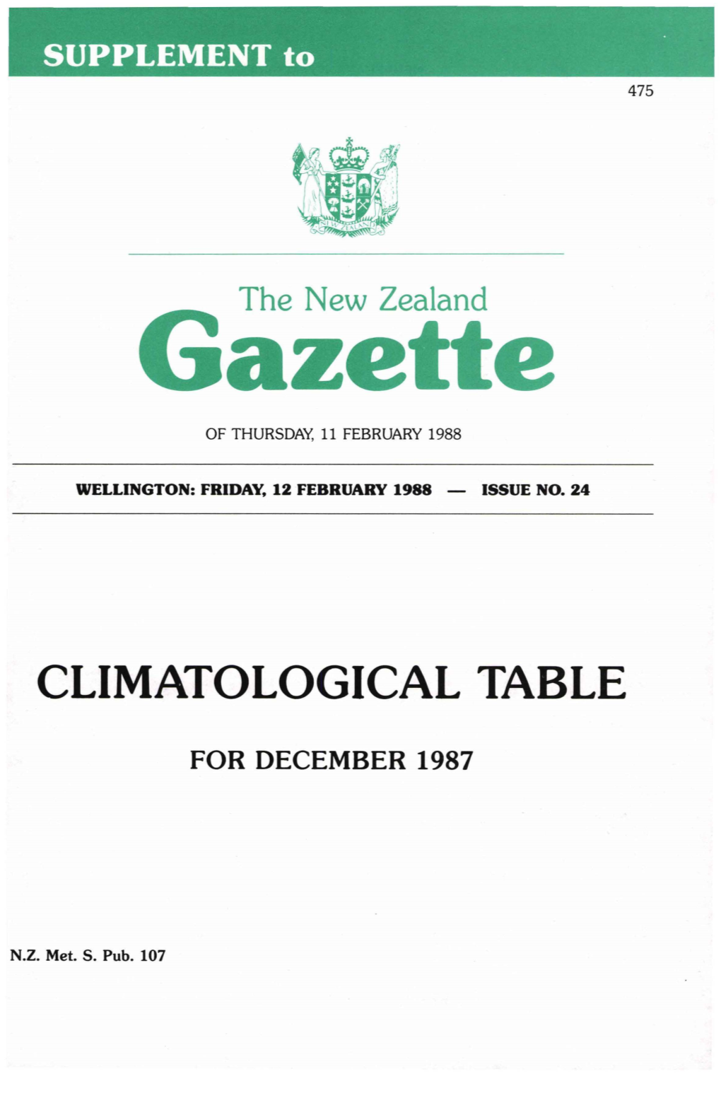 Climatological Table