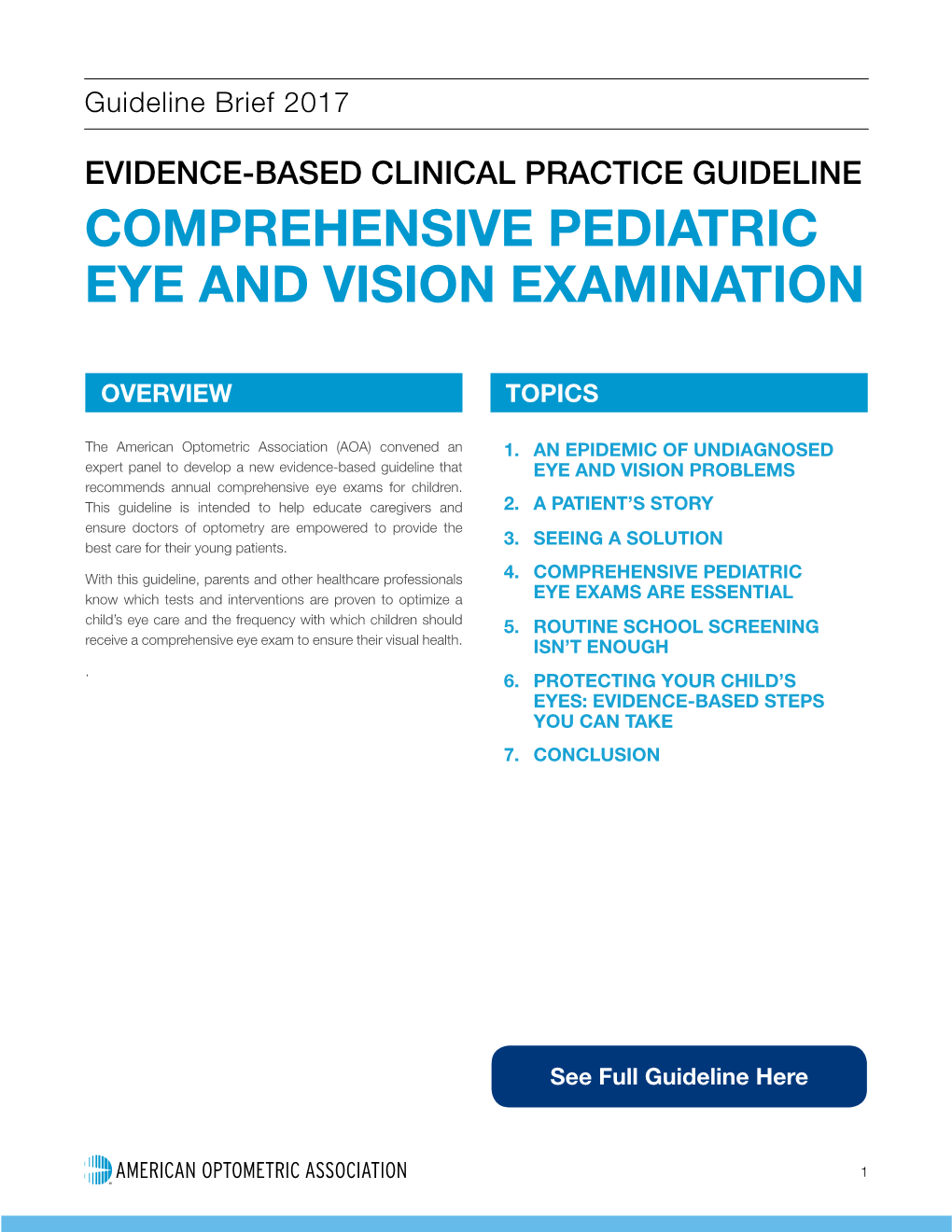 Comprehensive Pediatric Eye and Vision Examination