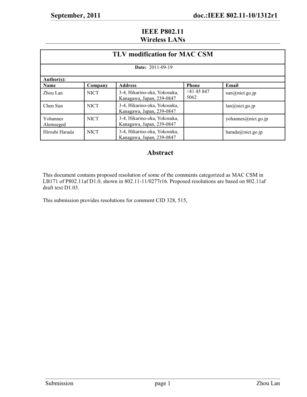 IEEE P802.11 Wireless Lans s64