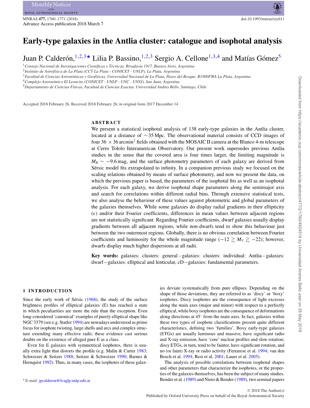 Early-Type Galaxies in the Antlia Cluster: Catalogue and Isophotal Analysis