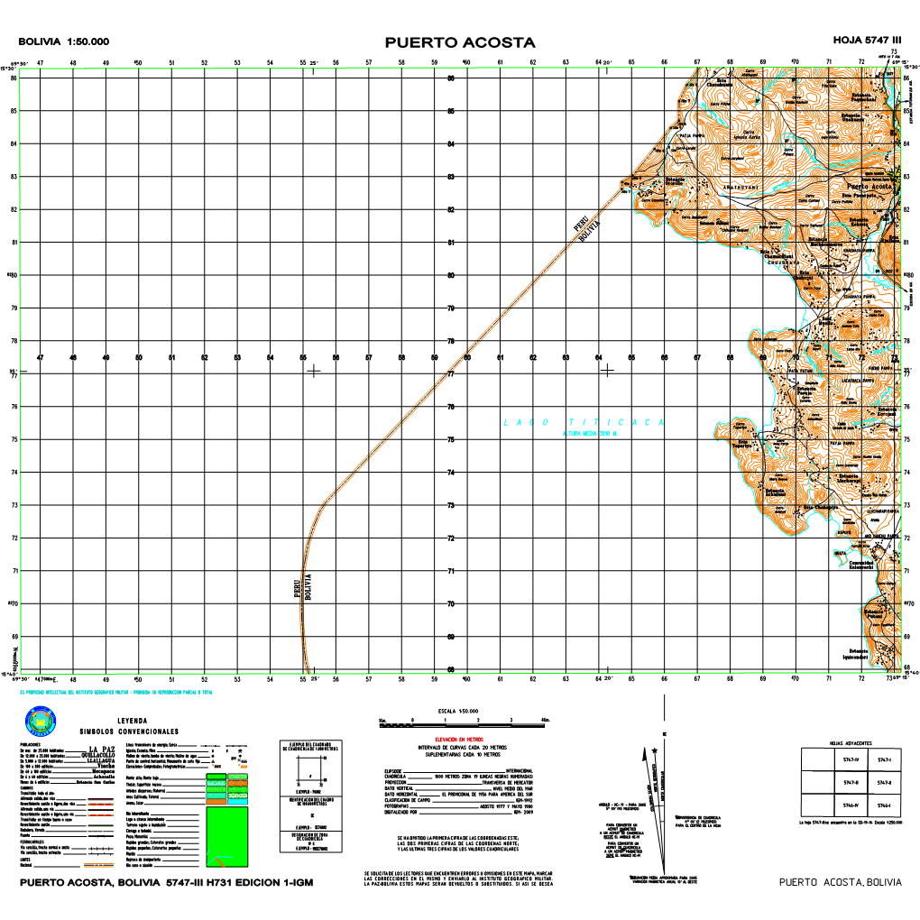 Puerto Acosta Hoja 5747 Iii 73 Hito 14 7 Km