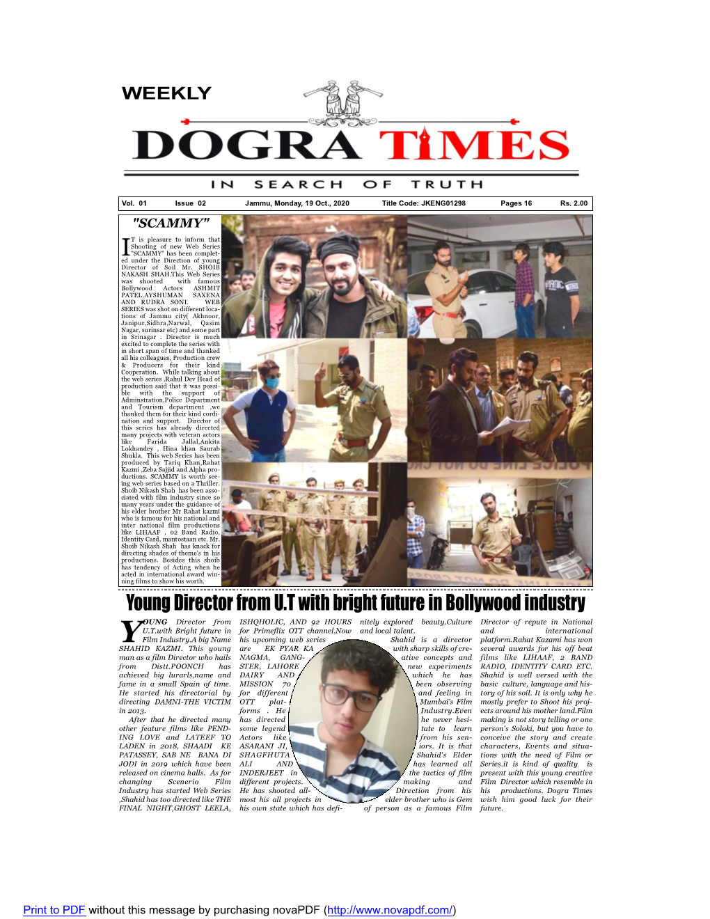 19 Oct. Dogra Times.Qxd