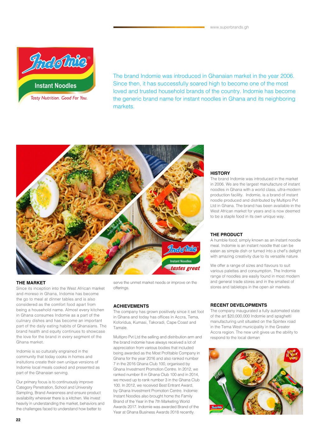 The Brand Indomie Was Introduced in Ghanaian Market in the Year 2006
