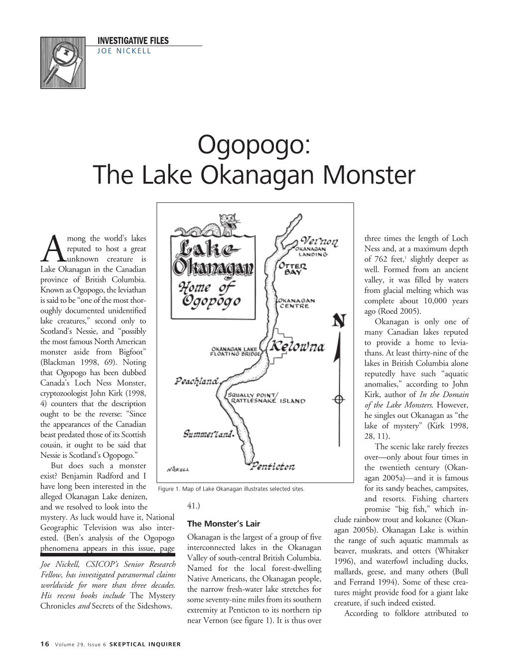 Ogopogo: the Lake Okanagan Monster
