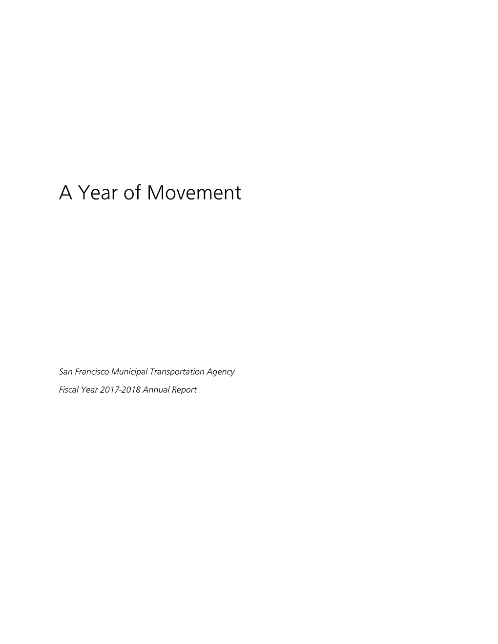 A Year of Movement