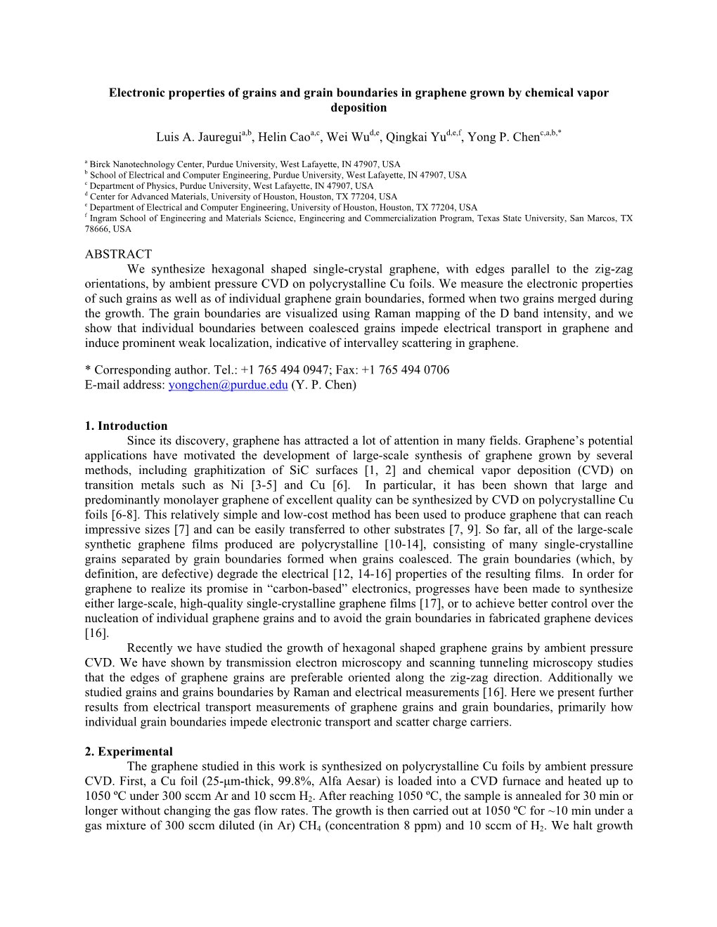 Electronic Properties of Grains and Grain Boundaries in Graphene Grown by Chemical Vapor Deposition