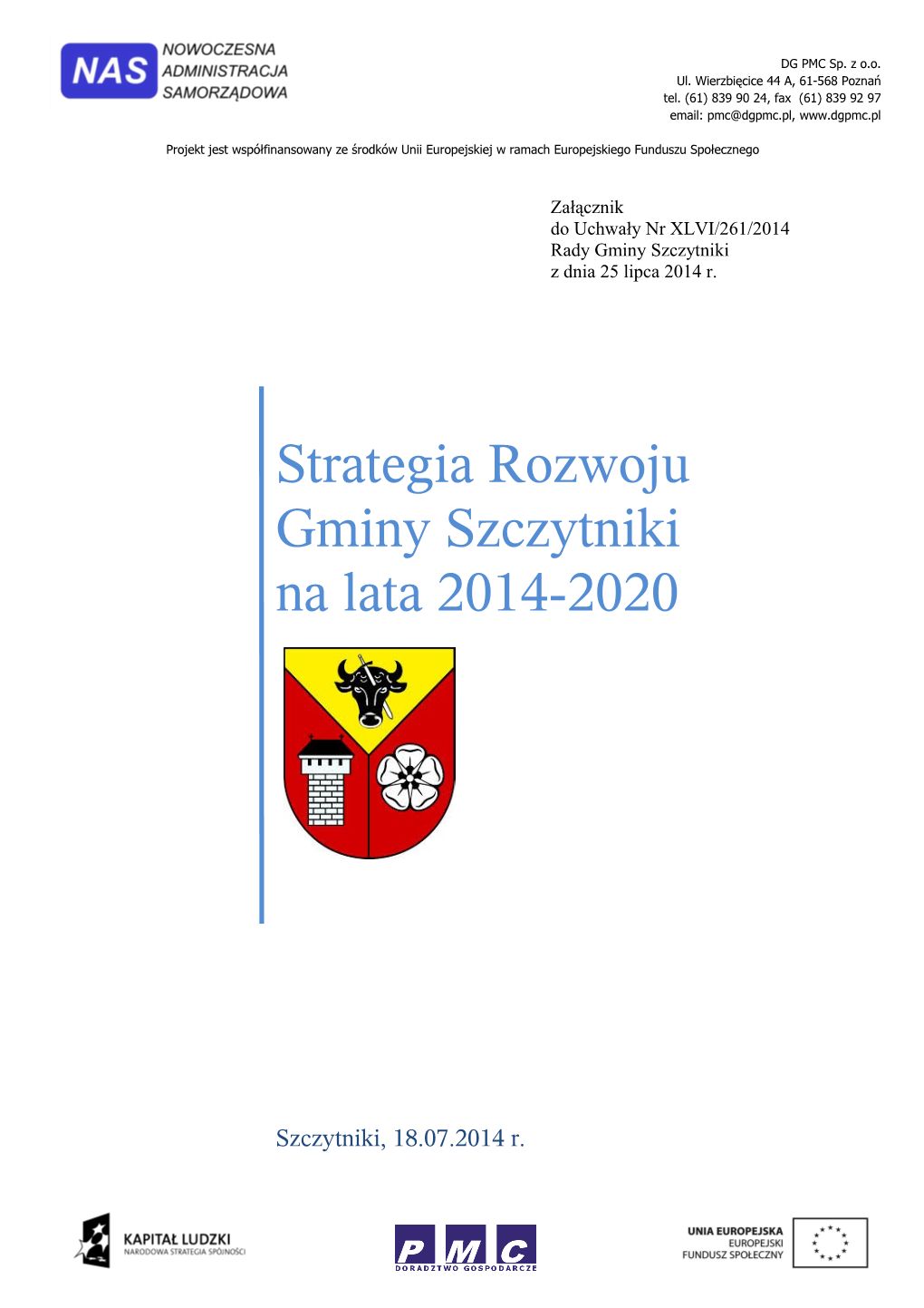 Strategia Rozwoju Gminy Szczytniki Na Lata 2014-2020