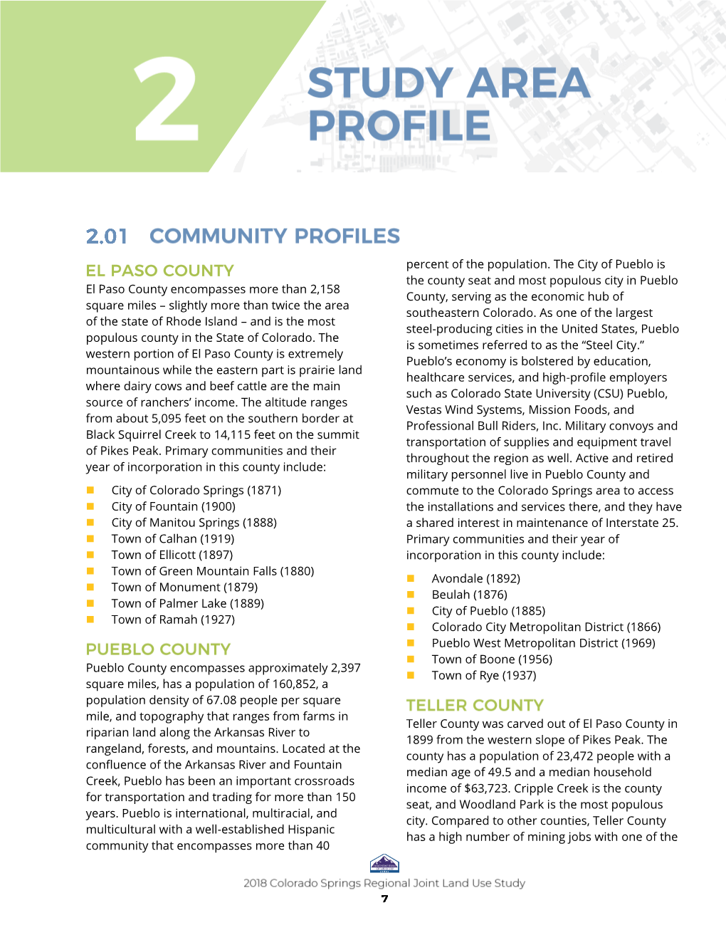 Study Area Profile