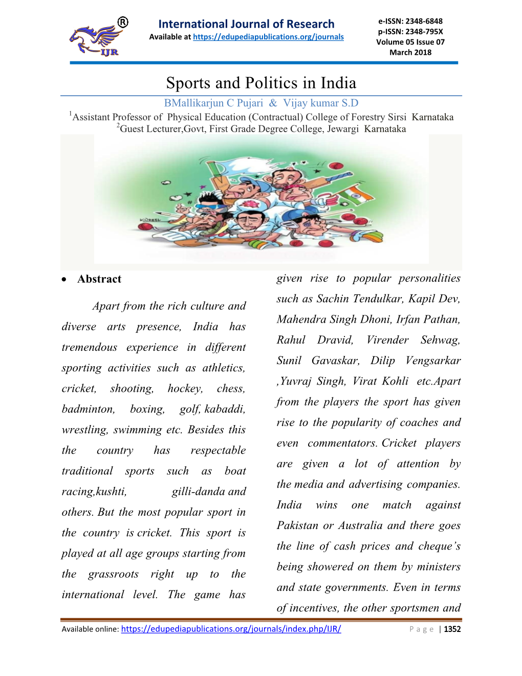 Sports and Politics in India