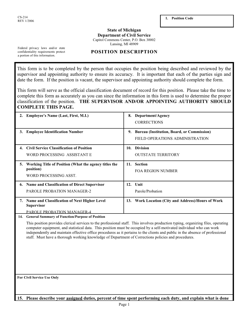 CS-214 Position Description Form s16