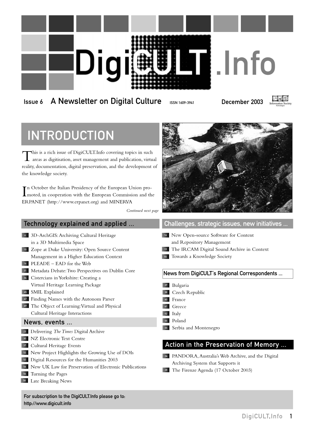 Digicult.Info Issue 6