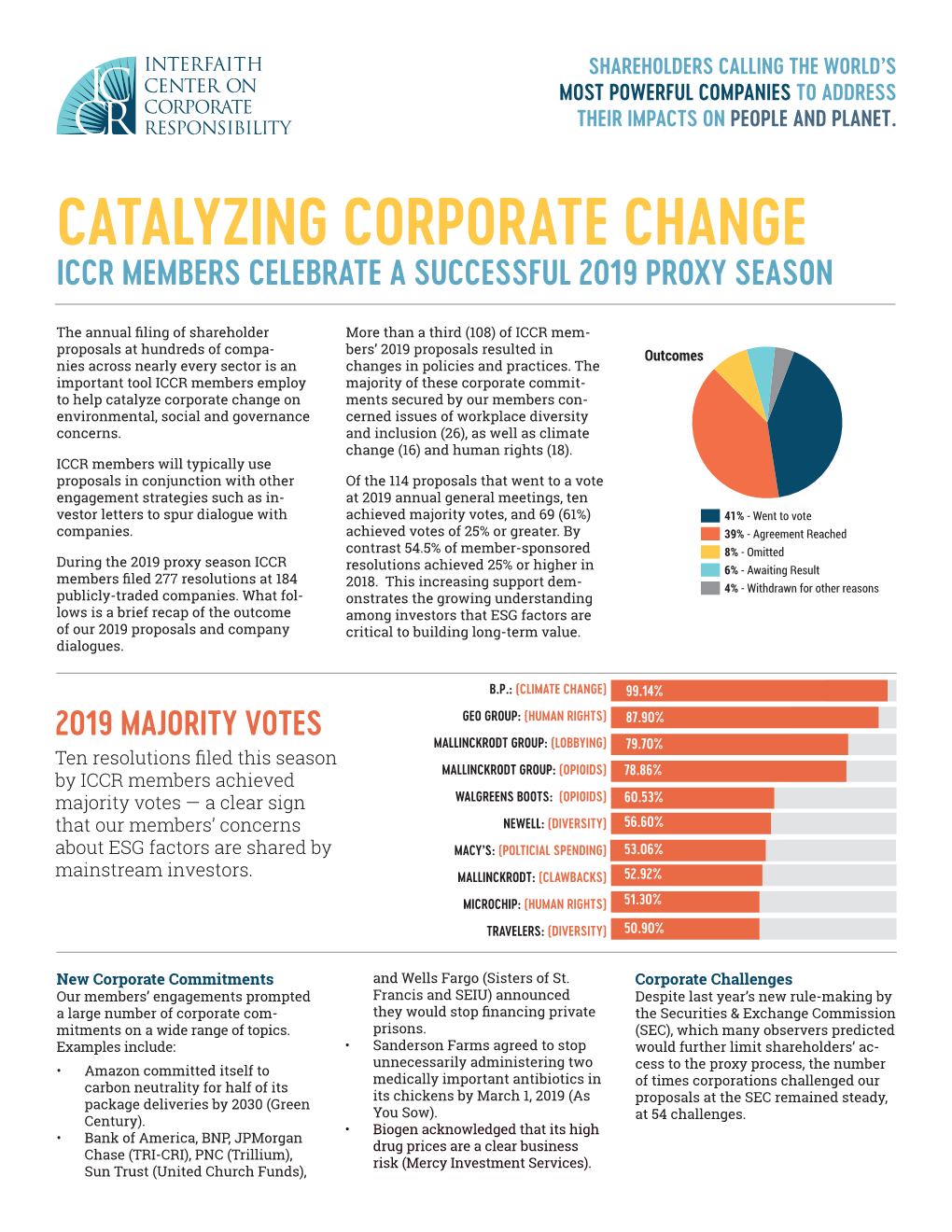 Download the 2019 Edition of Catalyzing Corporate Change