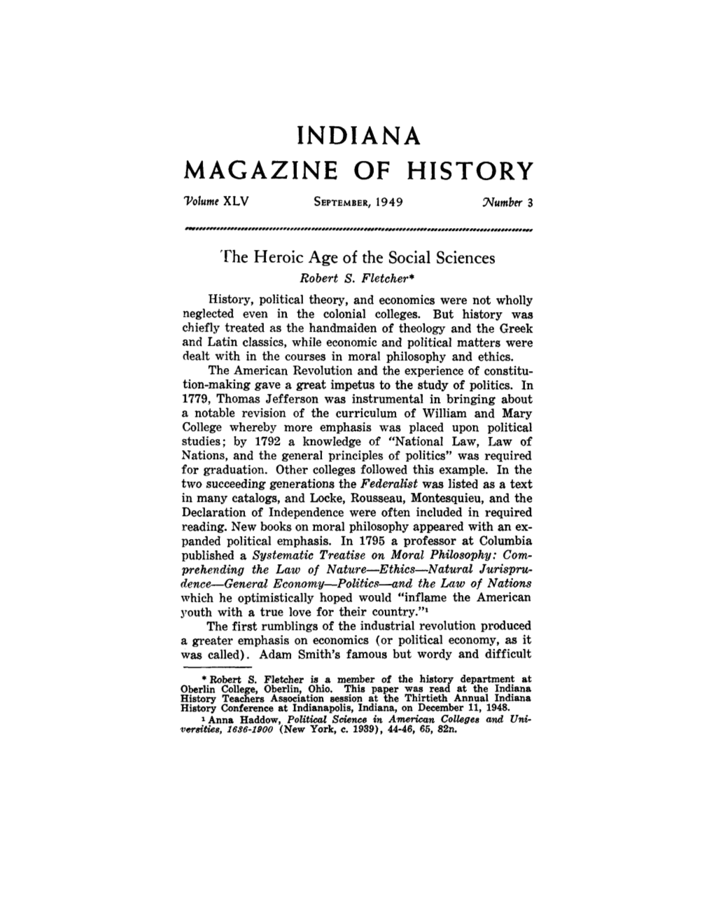 Indiana Magazine of History