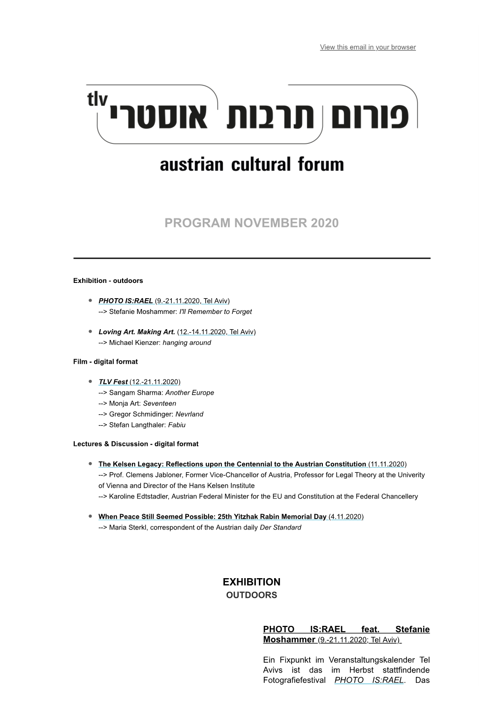 Program November 2020