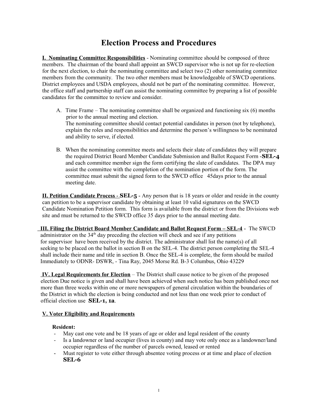 Election Process And Procedures Guide