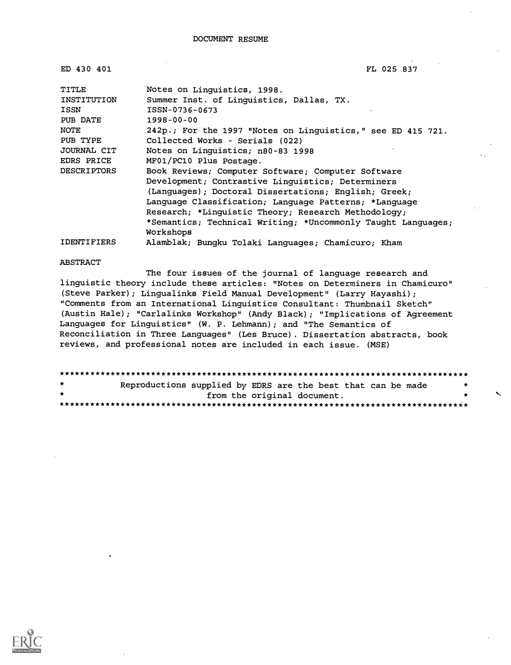 Contrastive Linguistics; Determiners Language Classification